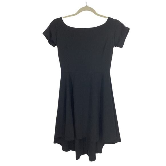 Sarin Mathews Black Off The Shoulder Short Sleeve Dress Mini Women's Size Medium - Picture 3 of 6